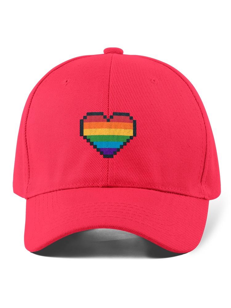 Pixelart Rainbow Heart Hat -Image by Shutterstock