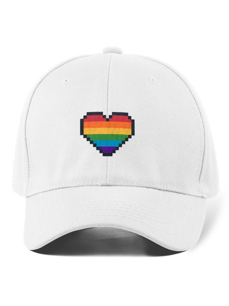 Pixelart Rainbow Heart Hat -Image by Shutterstock