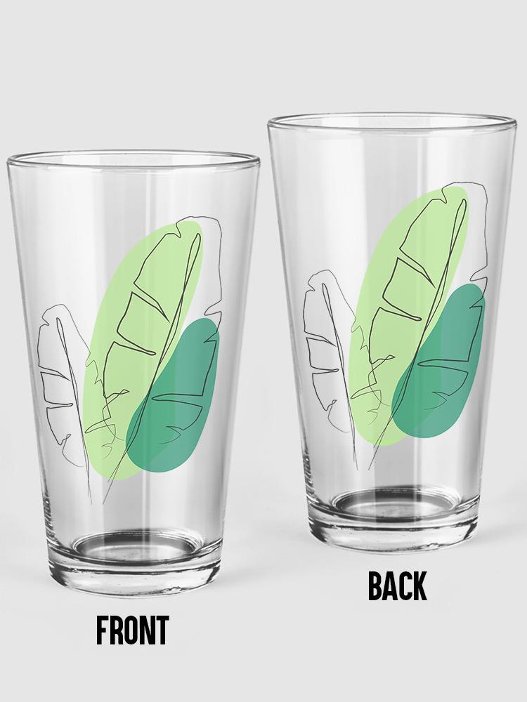 Palm Tree Lineart Watercolor Pint Glass -Image by Shutterstock