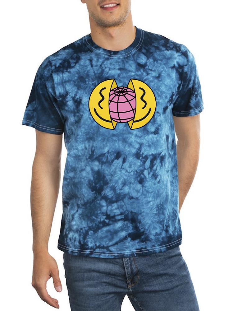 Abstract Smile W Globe. Tie Dye Tee -Image by Shutterstock