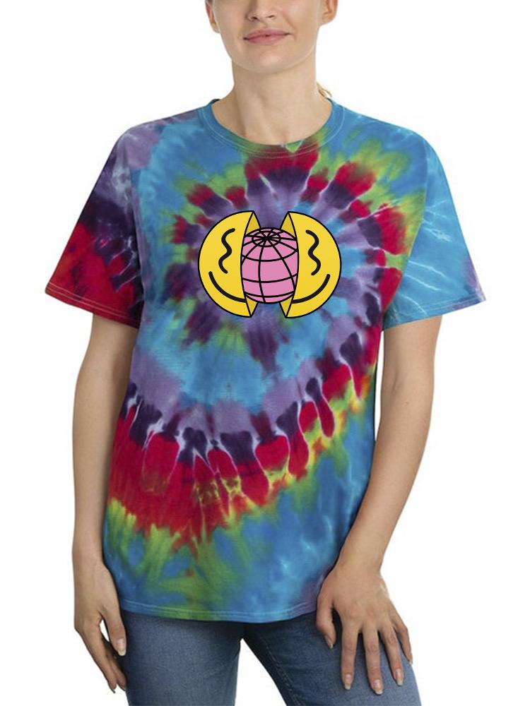 Abstract Smile W Globe. Tie Dye Tee -Image by Shutterstock