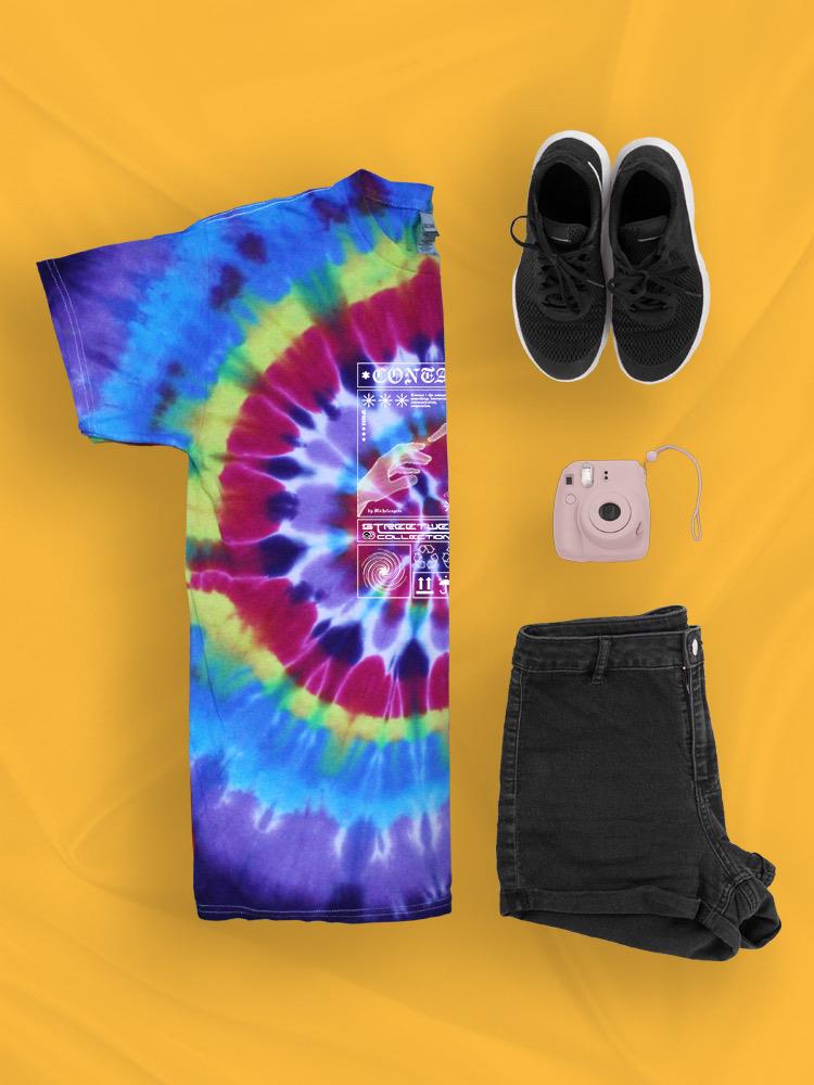 Touch Of Hands Techno Style Tie Dye Tee -Image by Shutterstock