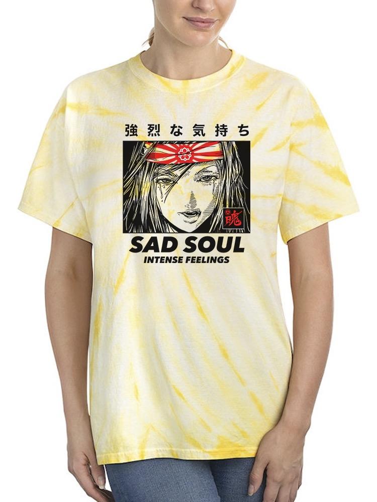 Sad Soul Manga Girl Tie Dye Tee -Image by Shutterstock