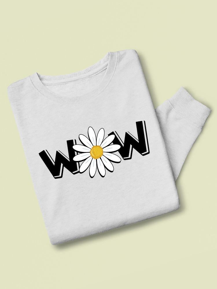 Wow Daisy Banner. Sweatshirt Women's -Image by Shutterstock