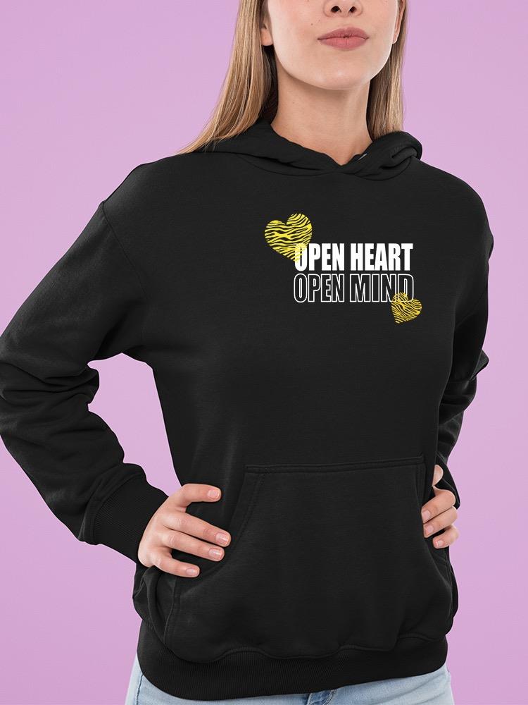Open Heart Mind Zebra Heart Hoodie Women's -Image by Shutterstock