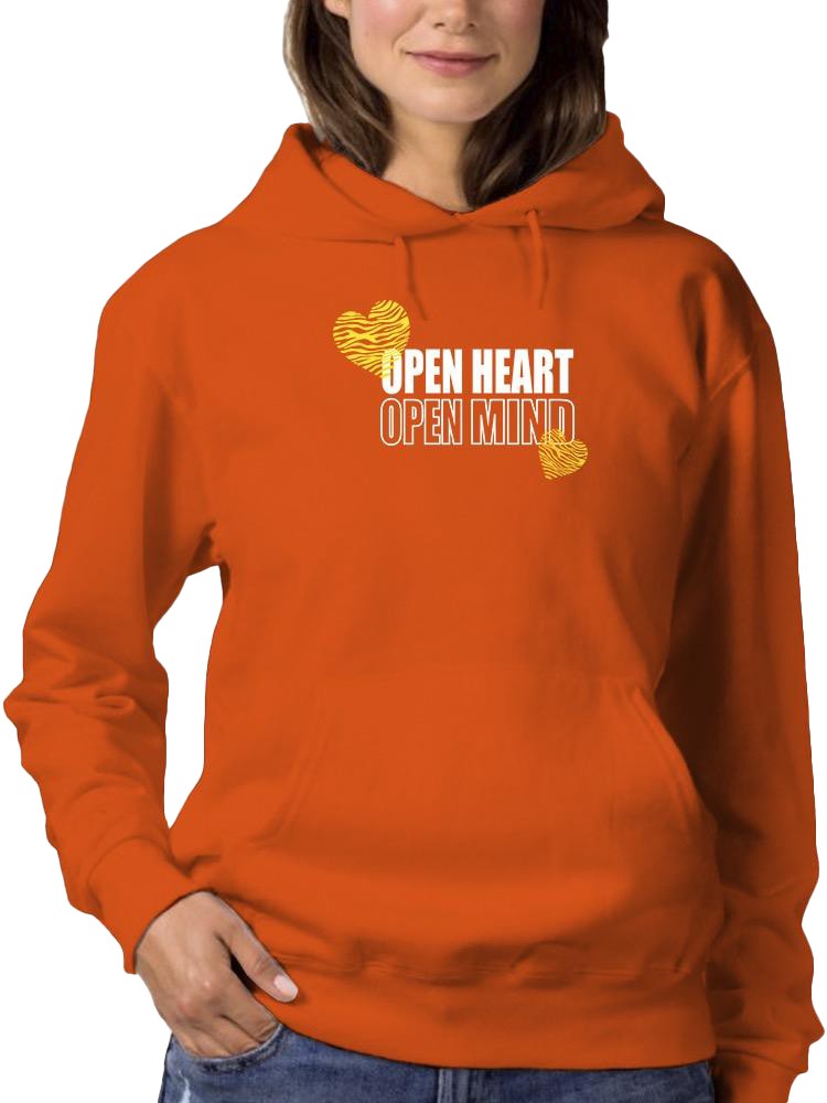 Open Heart Mind Zebra Heart Hoodie Women's -Image by Shutterstock