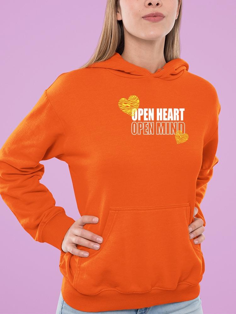 Open Heart Mind Zebra Heart Hoodie Women's -Image by Shutterstock