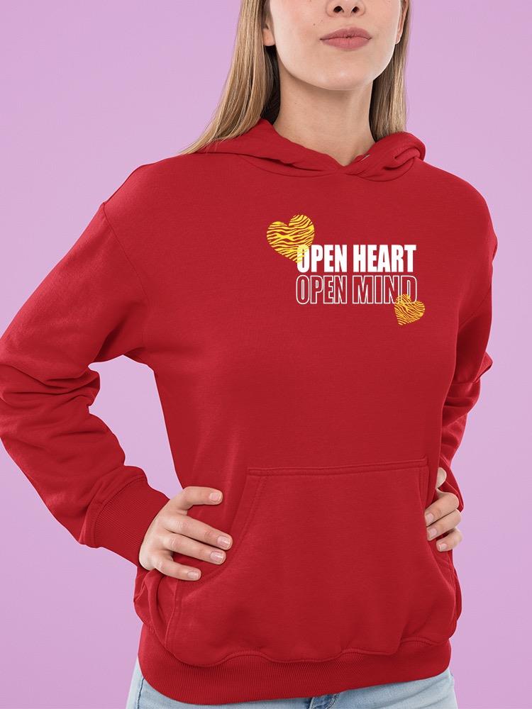 Open Heart Mind Zebra Heart Hoodie Women's -Image by Shutterstock