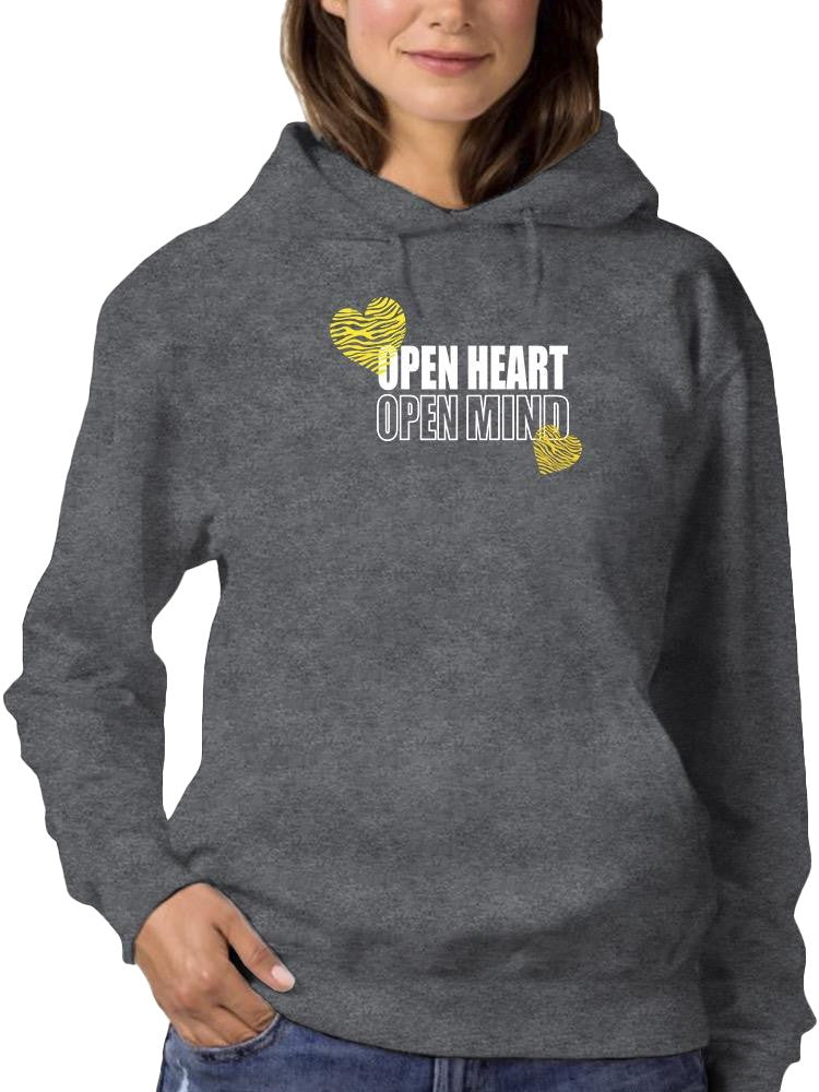 Open Heart Mind Zebra Heart Hoodie Women's -Image by Shutterstock