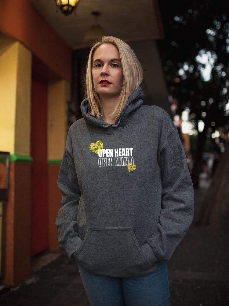 Open Heart Mind Zebra Heart Hoodie Women's -Image by Shutterstock
