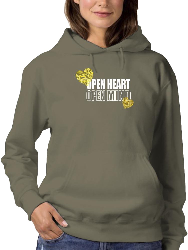 Open Heart Mind Zebra Heart Hoodie Women's -Image by Shutterstock