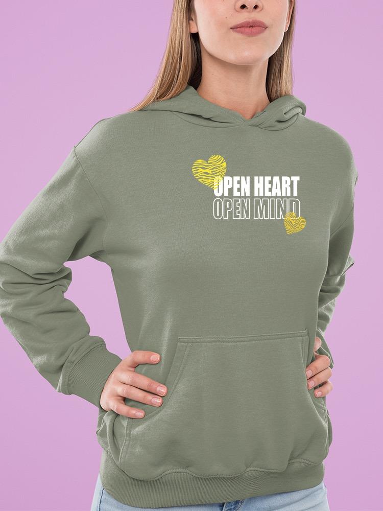 Open Heart Mind Zebra Heart Hoodie Women's -Image by Shutterstock