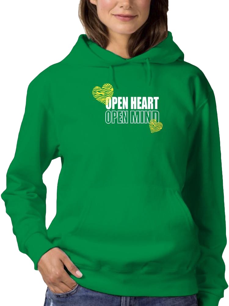 Open Heart Mind Zebra Heart Hoodie Women's -Image by Shutterstock