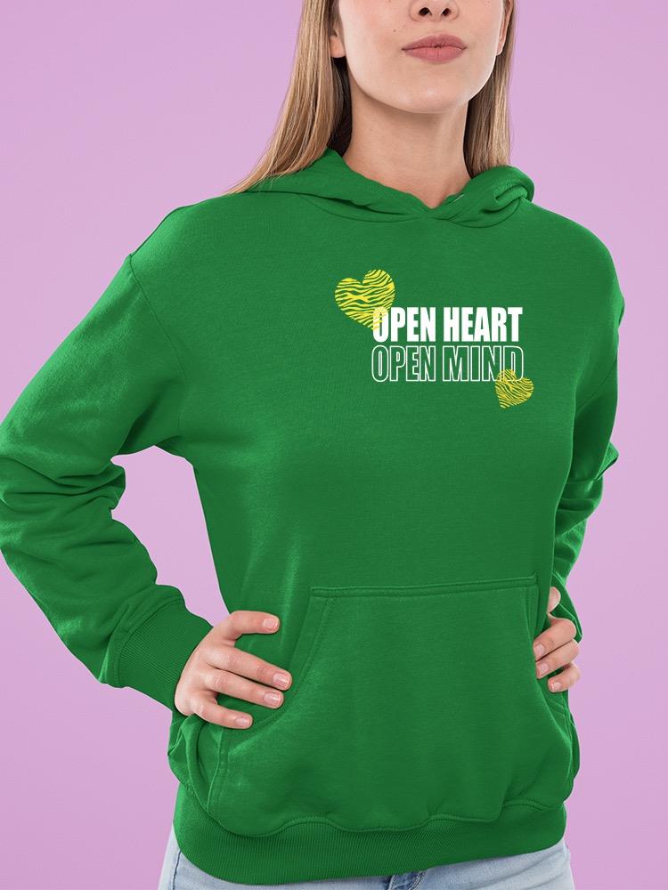 Open Heart Mind Zebra Heart Hoodie Women's -Image by Shutterstock