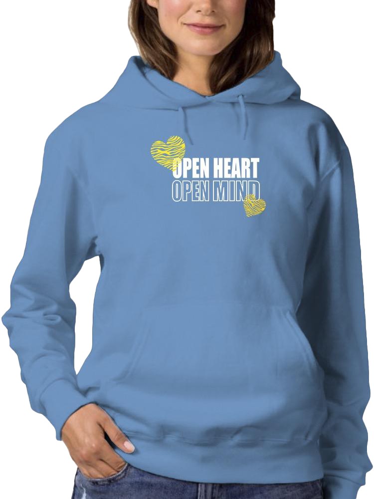 Open Heart Mind Zebra Heart Hoodie Women's -Image by Shutterstock