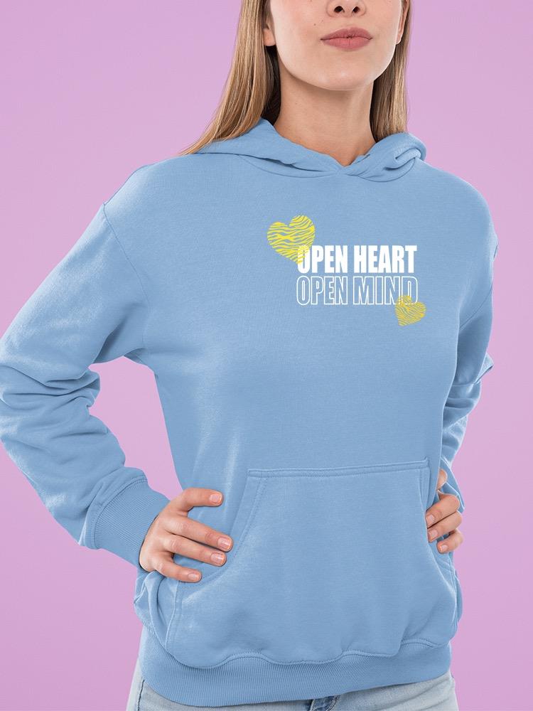 Open Heart Mind Zebra Heart Hoodie Women's -Image by Shutterstock