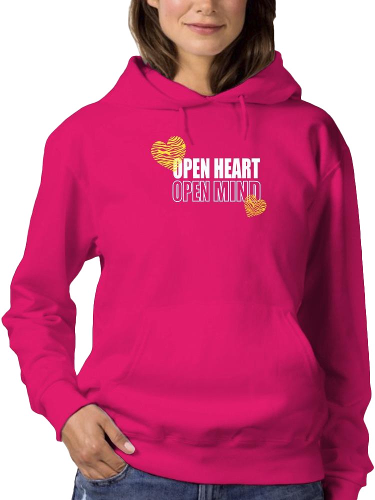 Open Heart Mind Zebra Heart Hoodie Women's -Image by Shutterstock