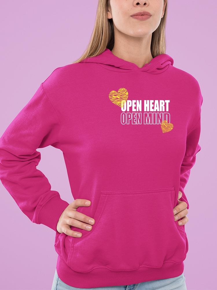 Open Heart Mind Zebra Heart Hoodie Women's -Image by Shutterstock