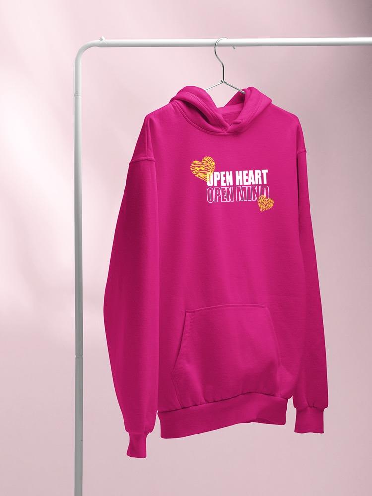 Open Heart Mind Zebra Heart Hoodie Women's -Image by Shutterstock