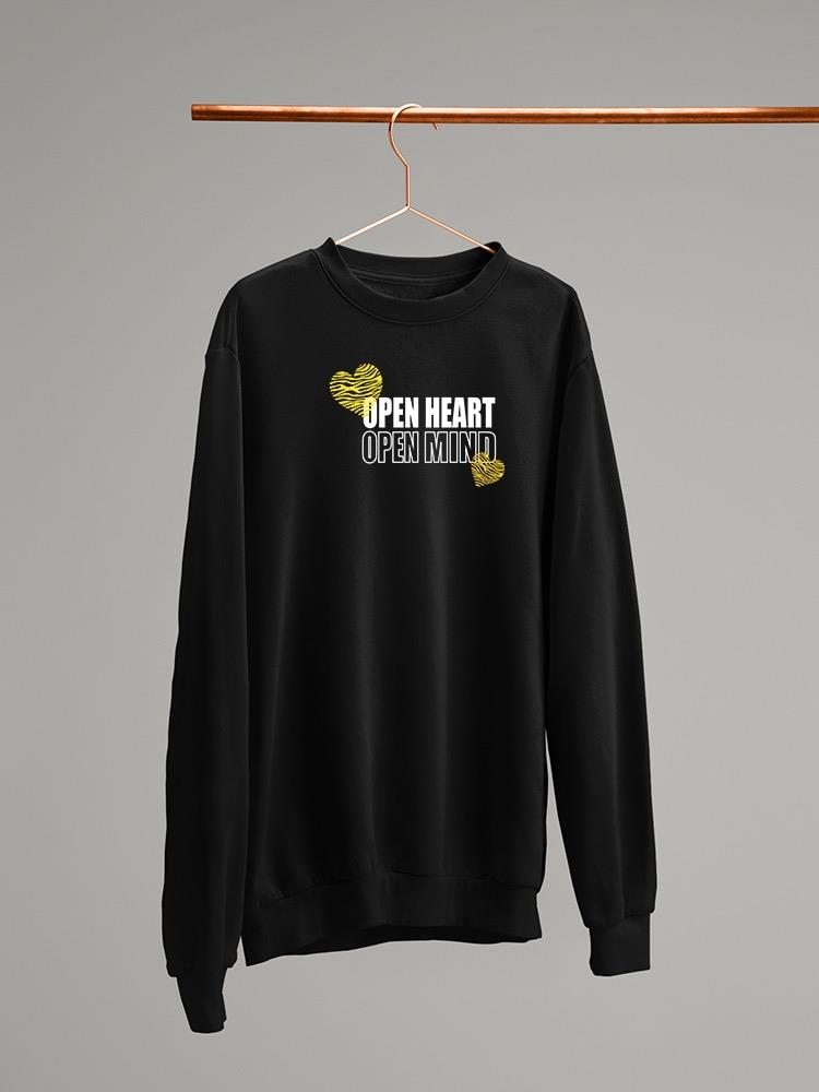 Open Heart Mind Zebra Heart Sweatshirt Women's -Image by Shutterstock