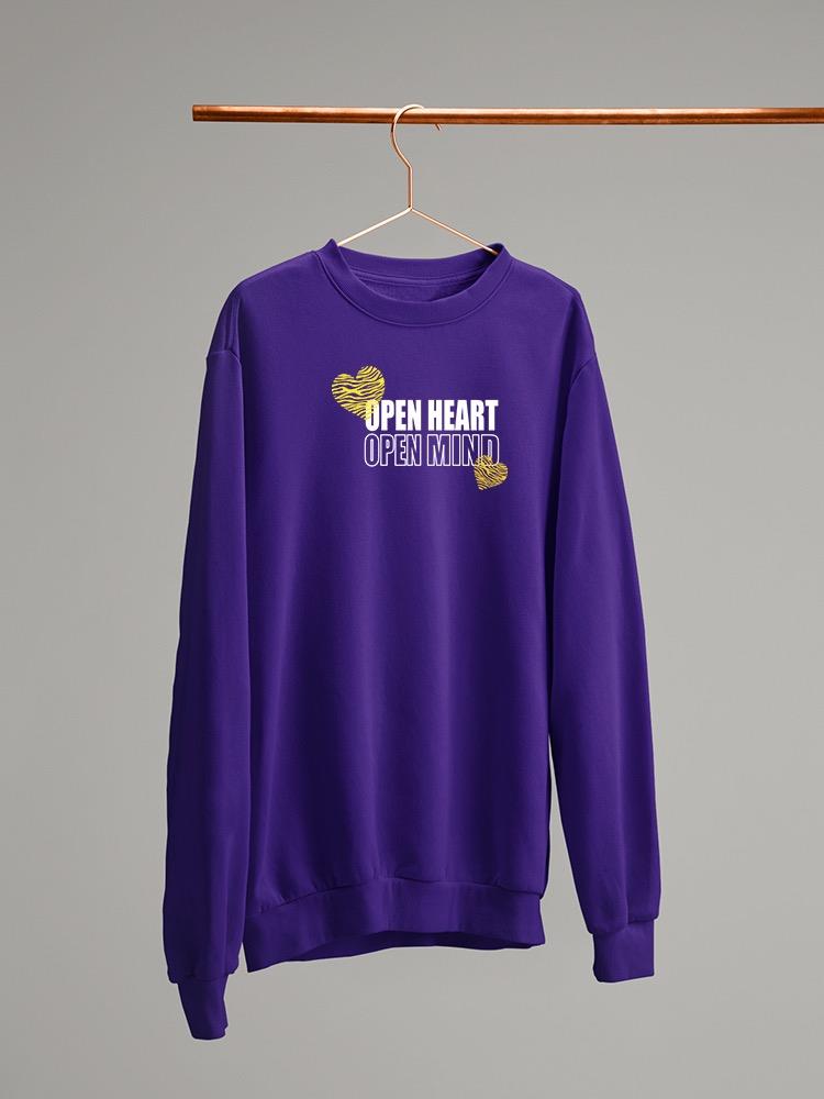 Open Heart Mind Zebra Heart Sweatshirt Women's -Image by Shutterstock