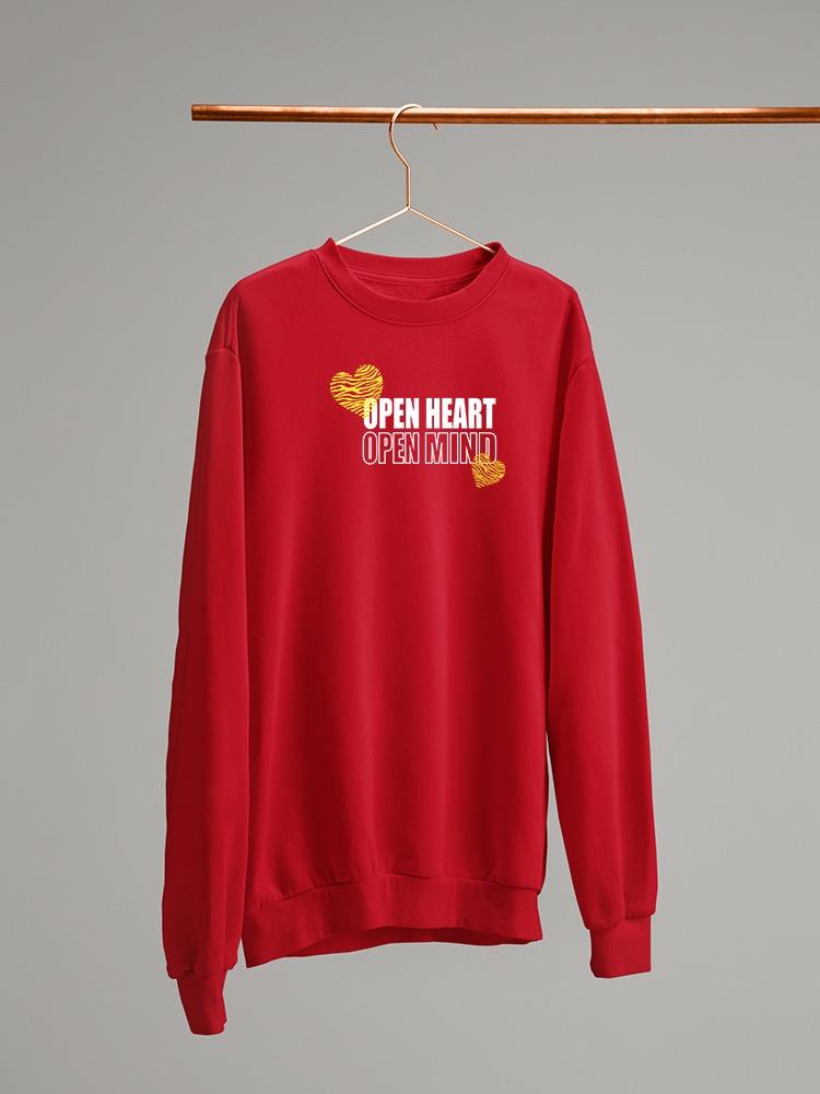 Open Heart Mind Zebra Heart Sweatshirt Women's -Image by Shutterstock