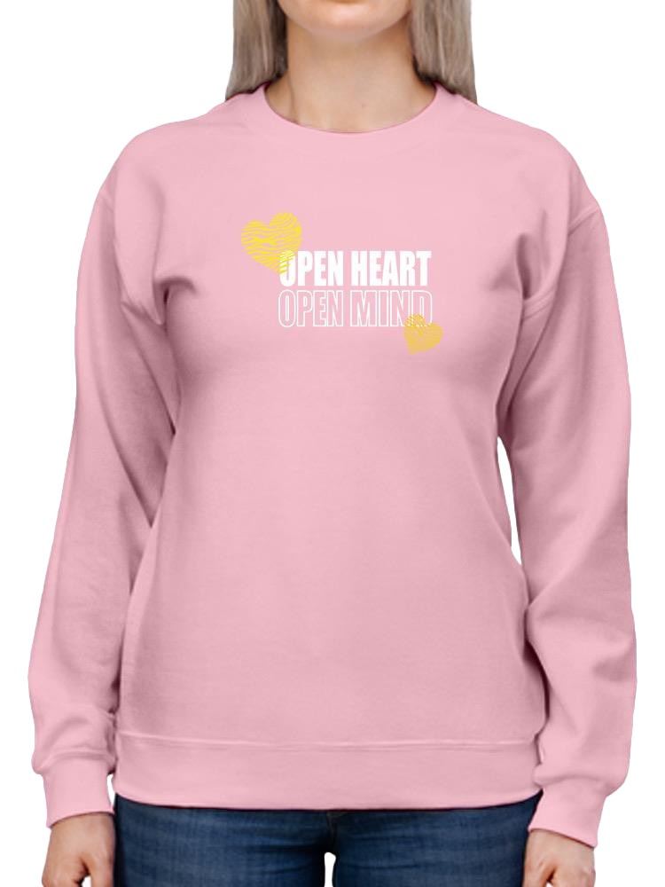 Open Heart Mind Zebra Heart Sweatshirt Women's -Image by Shutterstock