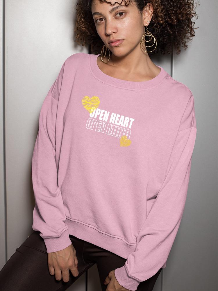 Open Heart Mind Zebra Heart Sweatshirt Women's -Image by Shutterstock