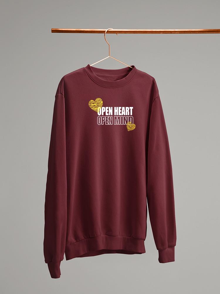 Open Heart Mind Zebra Heart Sweatshirt Women's -Image by Shutterstock