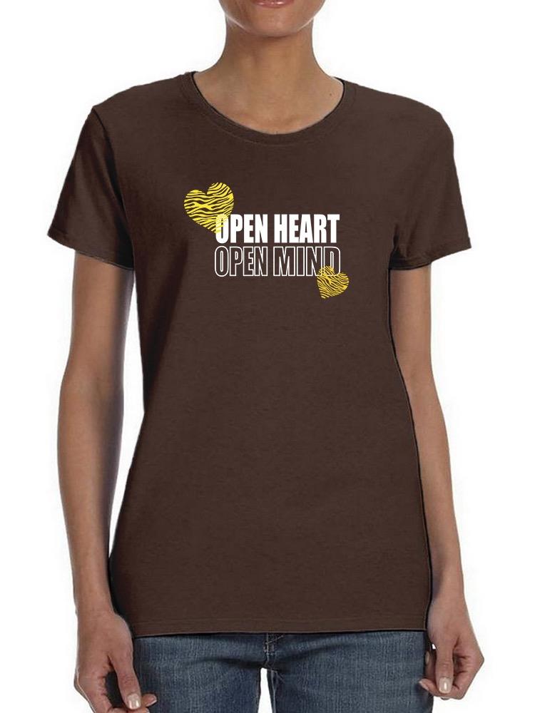 Open Heart Mind Zebra Heart T-shirt Women's -Image by Shutterstock