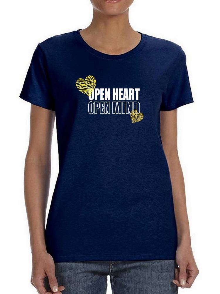 Open Heart Mind Zebra Heart T-shirt Women's -Image by Shutterstock
