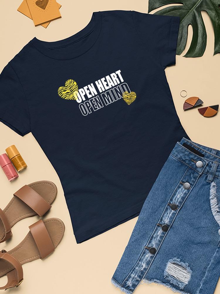 Open Heart Mind Zebra Heart T-shirt Women's -Image by Shutterstock