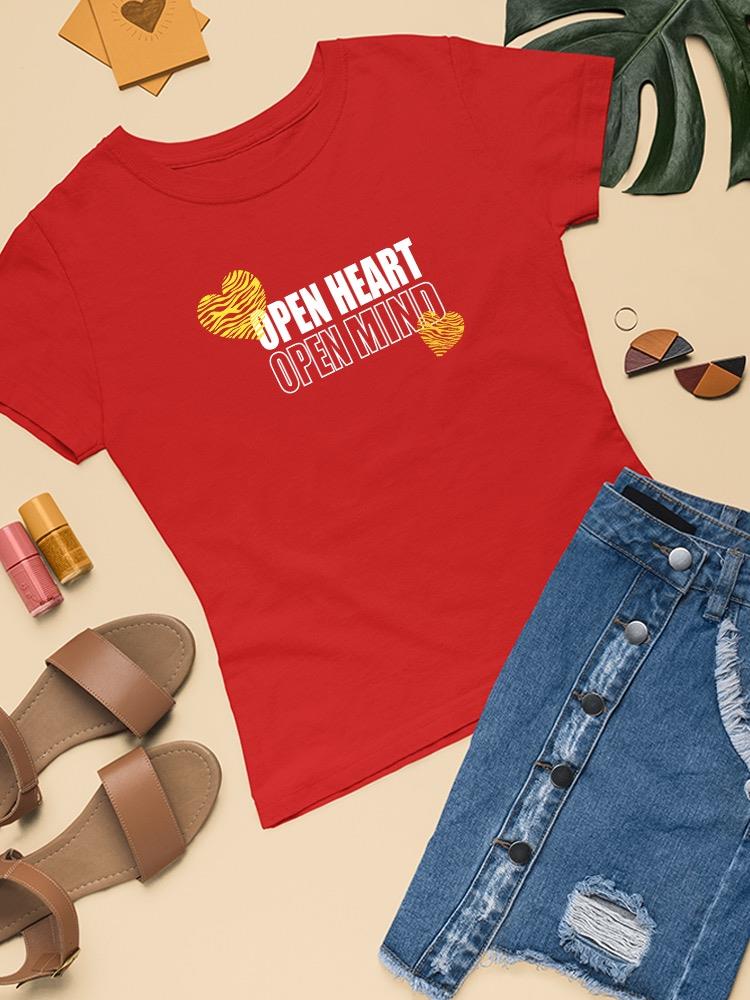 Open Heart Mind Zebra Heart T-shirt Women's -Image by Shutterstock