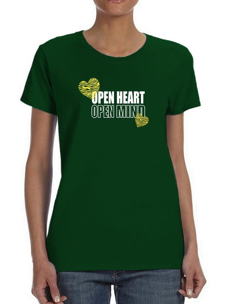Open Heart Mind Zebra Heart T-shirt Women's -Image by Shutterstock