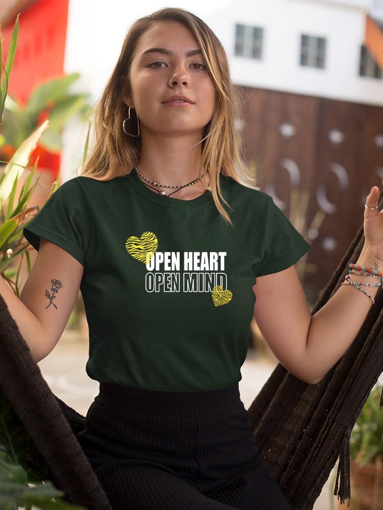 Open Heart Mind Zebra Heart T-shirt Women's -Image by Shutterstock