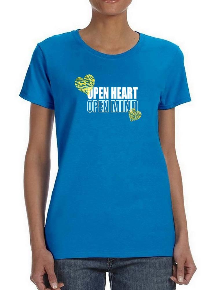 Open Heart Mind Zebra Heart T-shirt Women's -Image by Shutterstock