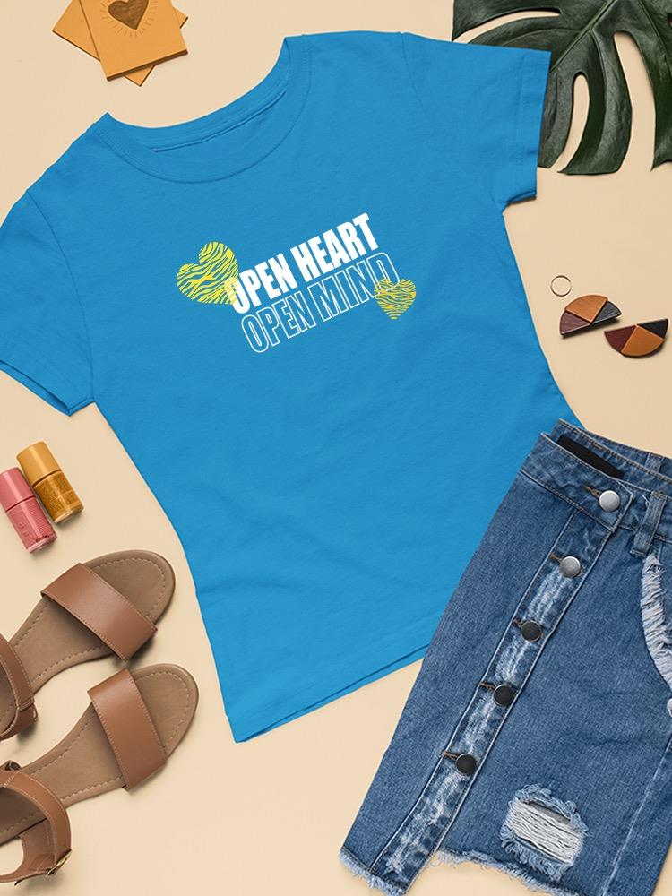 Open Heart Mind Zebra Heart T-shirt Women's -Image by Shutterstock