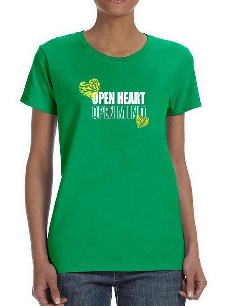 Open Heart Mind Zebra Heart T-shirt Women's -Image by Shutterstock