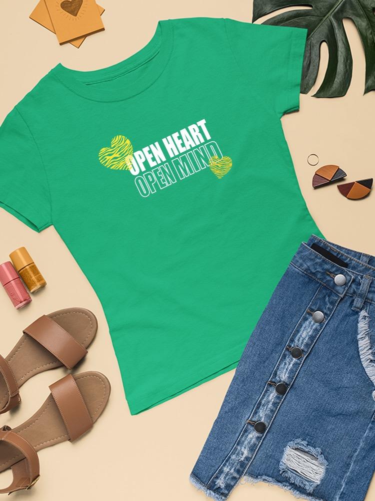 Open Heart Mind Zebra Heart T-shirt Women's -Image by Shutterstock