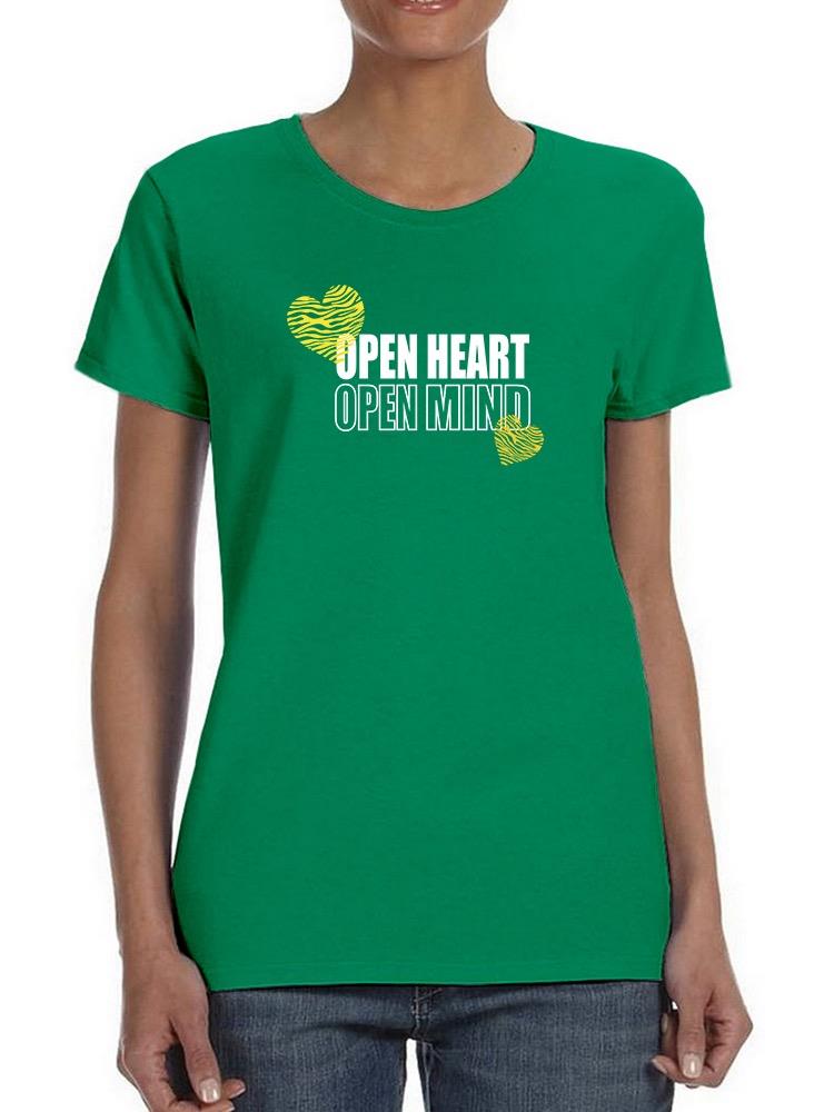 Open Heart Mind Zebra Heart T-shirt Women's -Image by Shutterstock