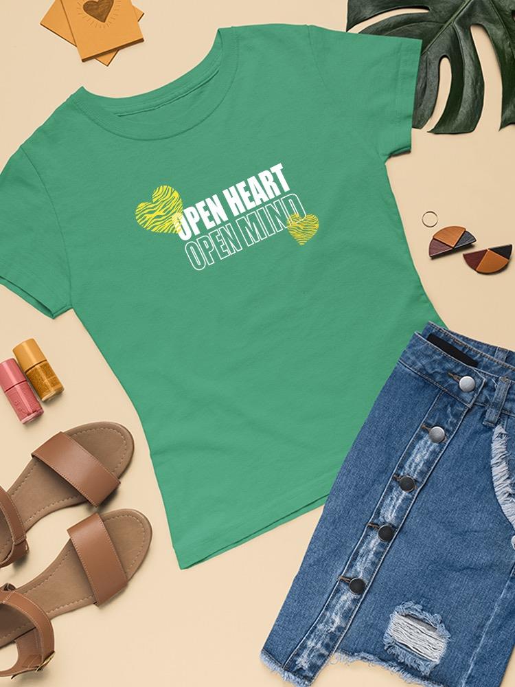 Open Heart Mind Zebra Heart T-shirt Women's -Image by Shutterstock