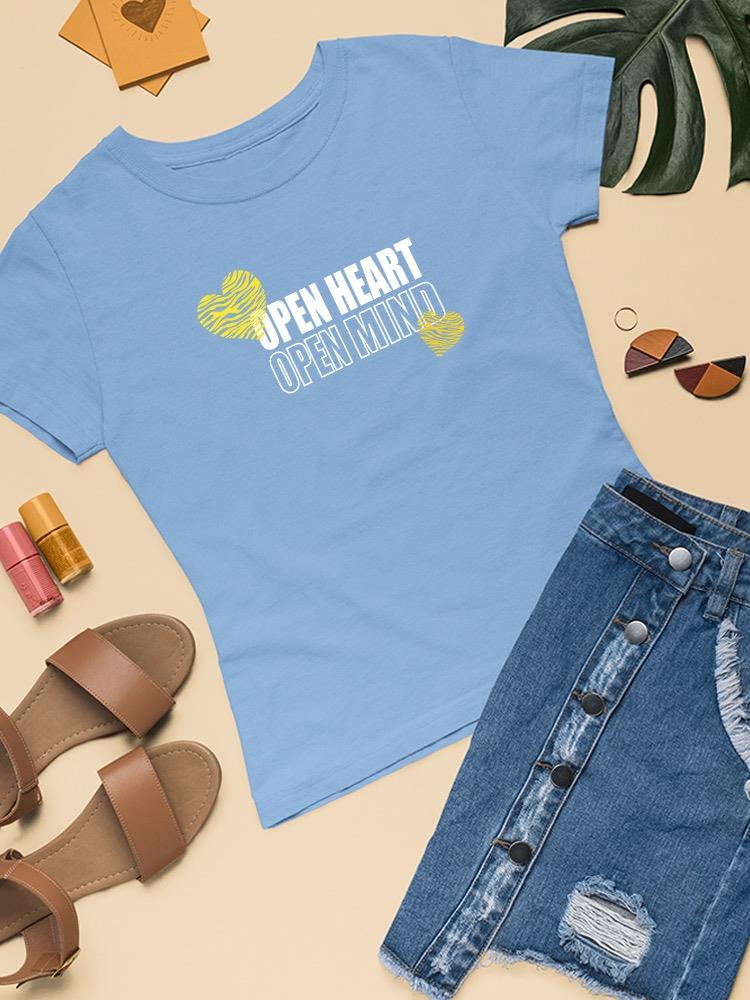 Open Heart Mind Zebra Heart T-shirt Women's -Image by Shutterstock