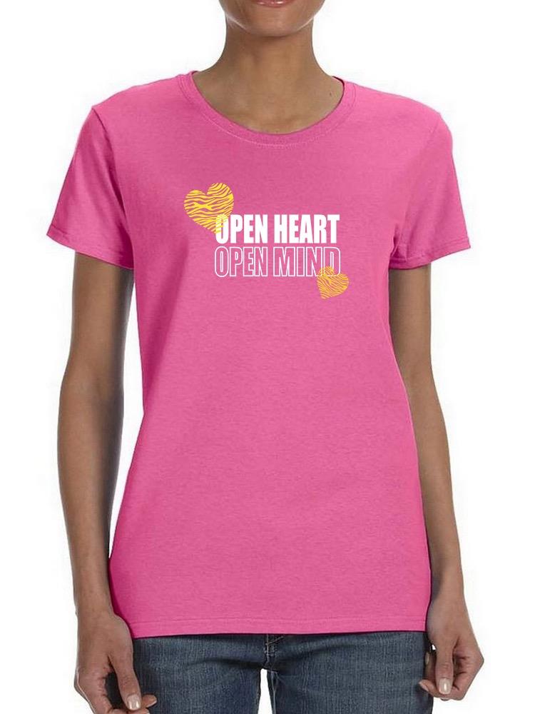 Open Heart Mind Zebra Heart T-shirt Women's -Image by Shutterstock