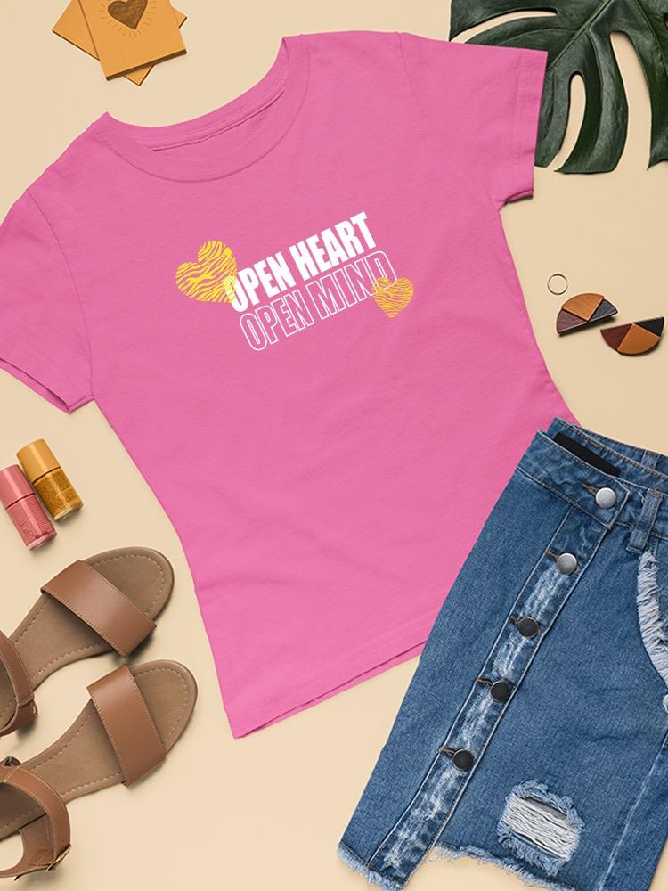 Open Heart Mind Zebra Heart T-shirt Women's -Image by Shutterstock