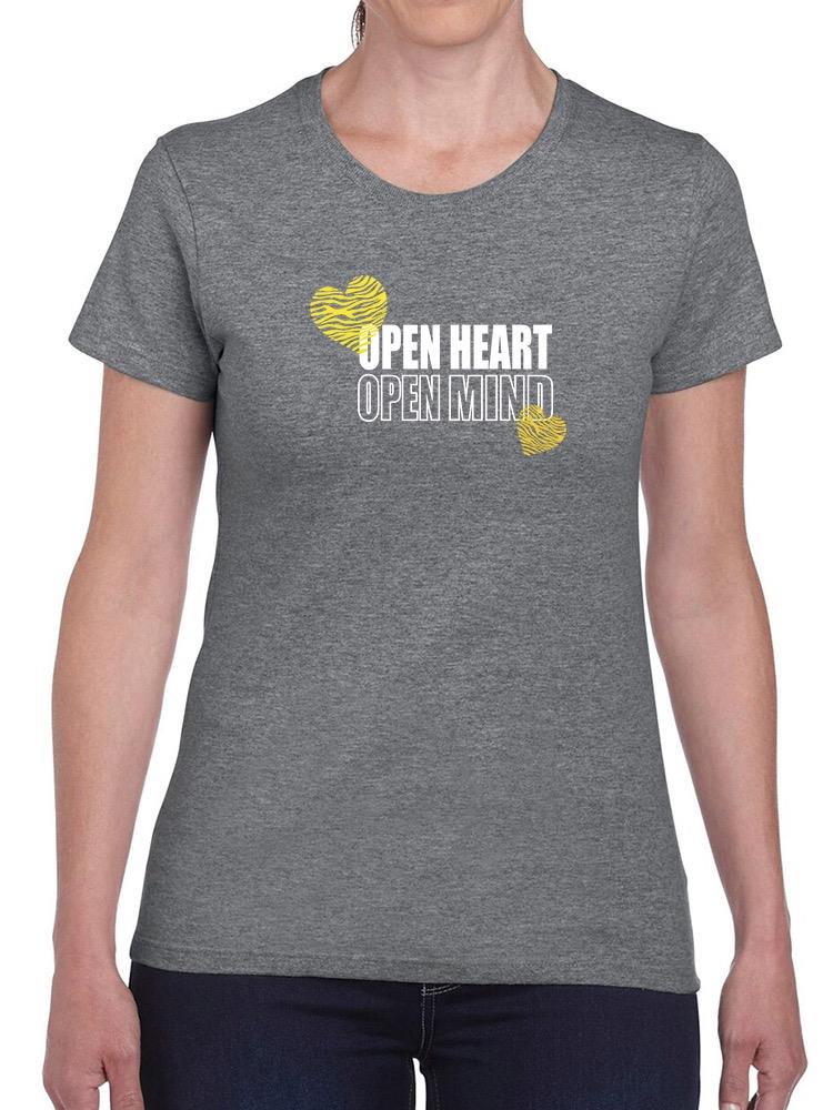 Open Heart Mind Zebra Heart T-shirt Women's -Image by Shutterstock