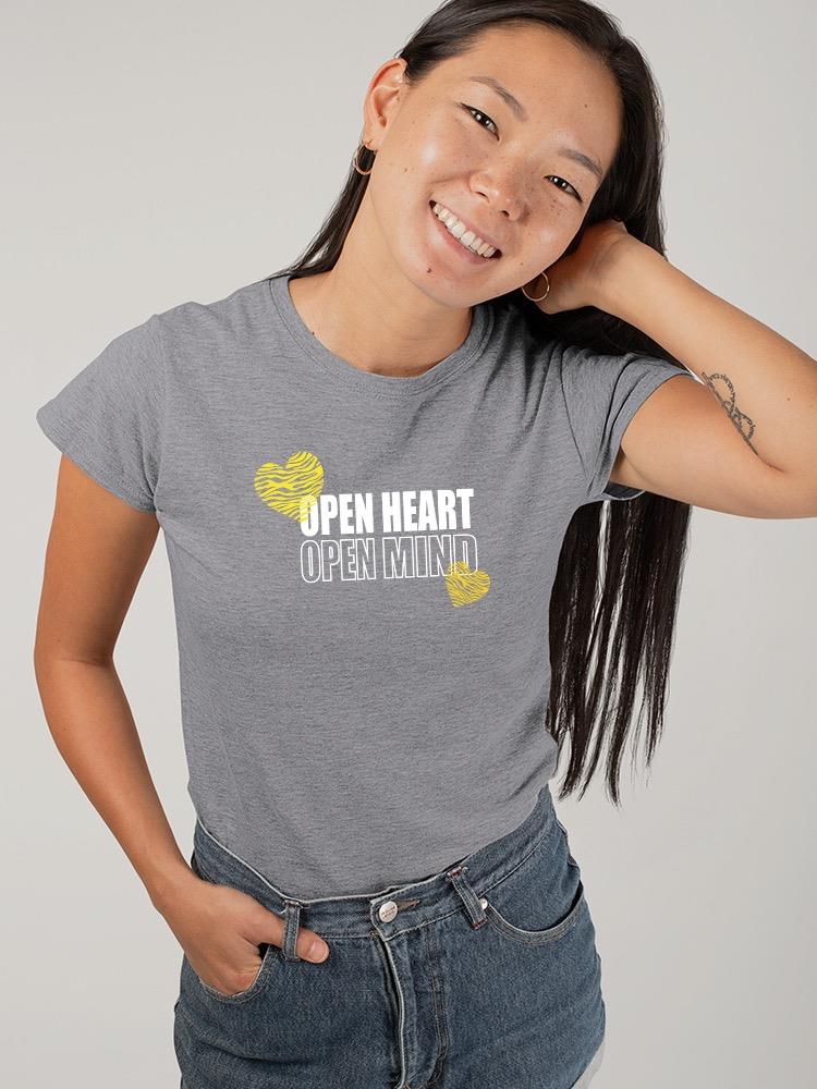 Open Heart Mind Zebra Heart T-shirt Women's -Image by Shutterstock