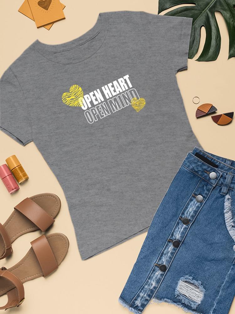 Open Heart Mind Zebra Heart T-shirt Women's -Image by Shutterstock