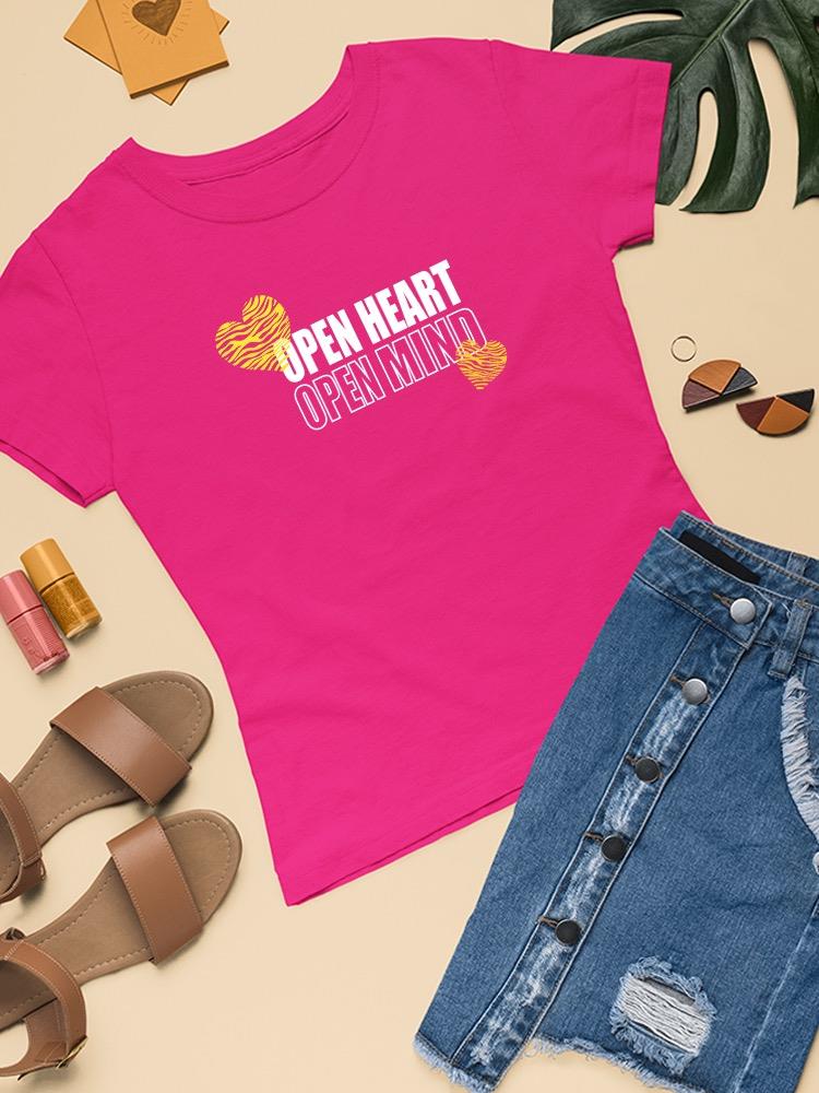 Open Heart Mind Zebra Heart T-shirt Women's -Image by Shutterstock