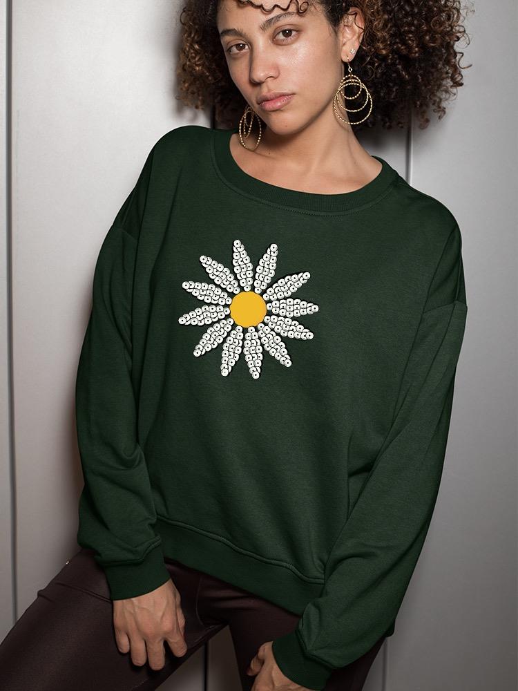 Cute Daisy Flower Art Sweatshirt Women's -Image by Shutterstock
