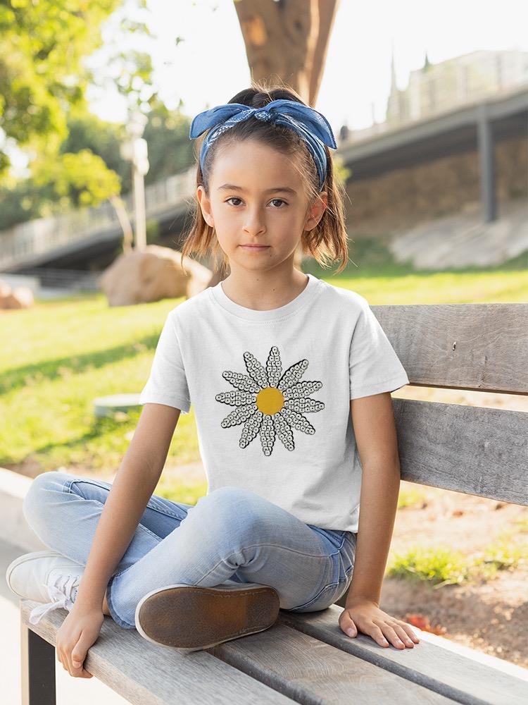 Cute Daisy Flower Art T-shirt Youth's -Image by Shutterstock